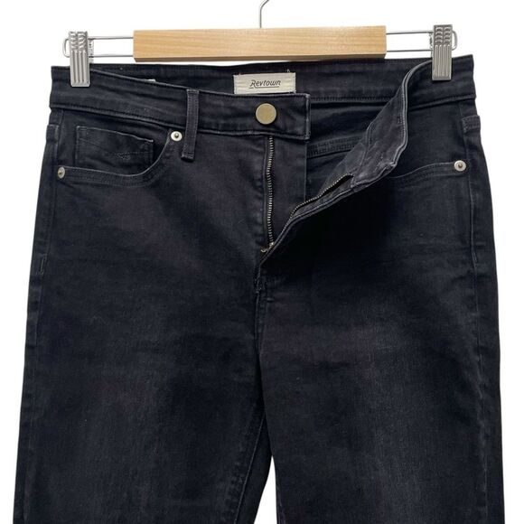 Revtown Jeans Decade Denim Size 28 | 6 Mid Rise Skinny Ankle Jean Jet Black Wash - Picture 6 of 14